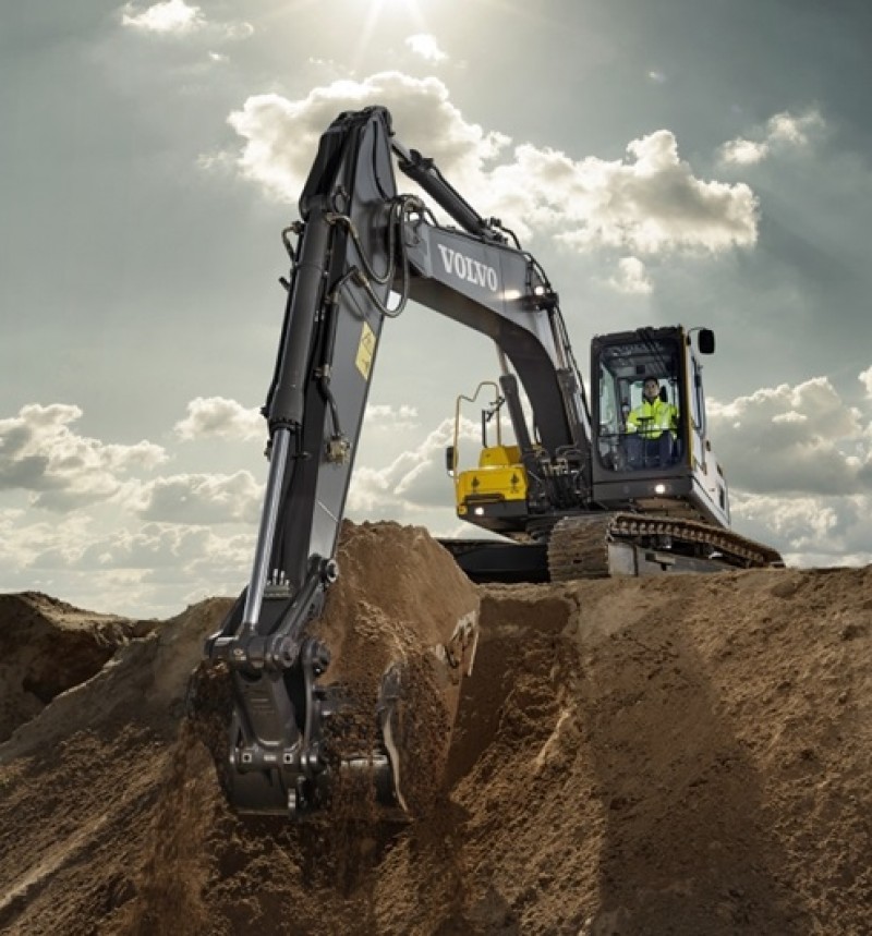 Volvo lançou as escavadeiras EC210DL e a EC210D (foto: Volvo)