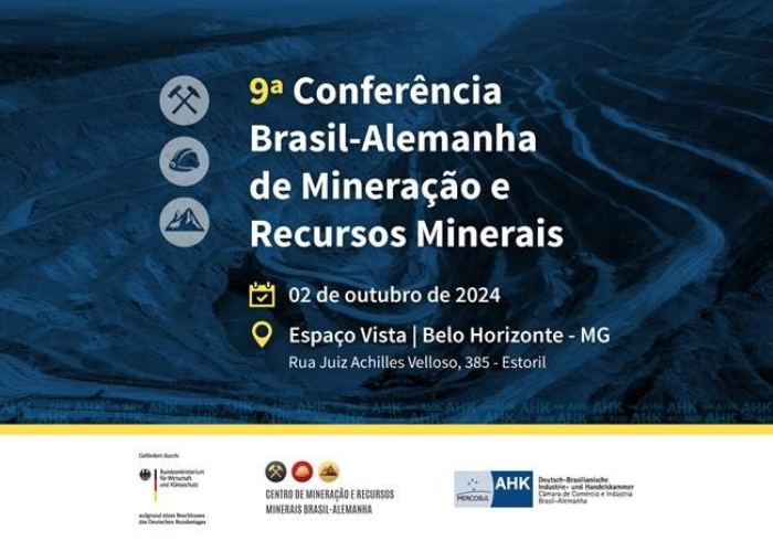 Conferência Brasil-Alemanha de Mineração e Recursos Minerais tem inscrições gratuitas abertas